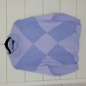 GOLDEN GIRLS Landgear purple collared sweatshirt 80s 90s